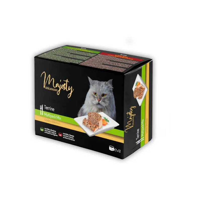 Majesty Adult Mix Terrine lata para gatos – Pack Precio De Oferta