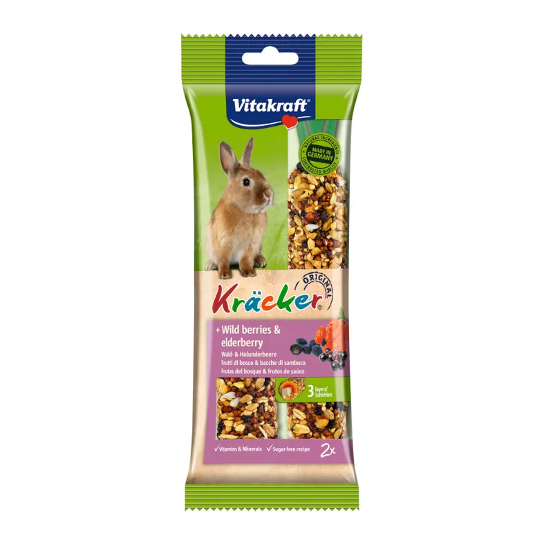 Devolución Gratuita Vitakraft Kräcker Barritas de Frutos del Bosque para conejos