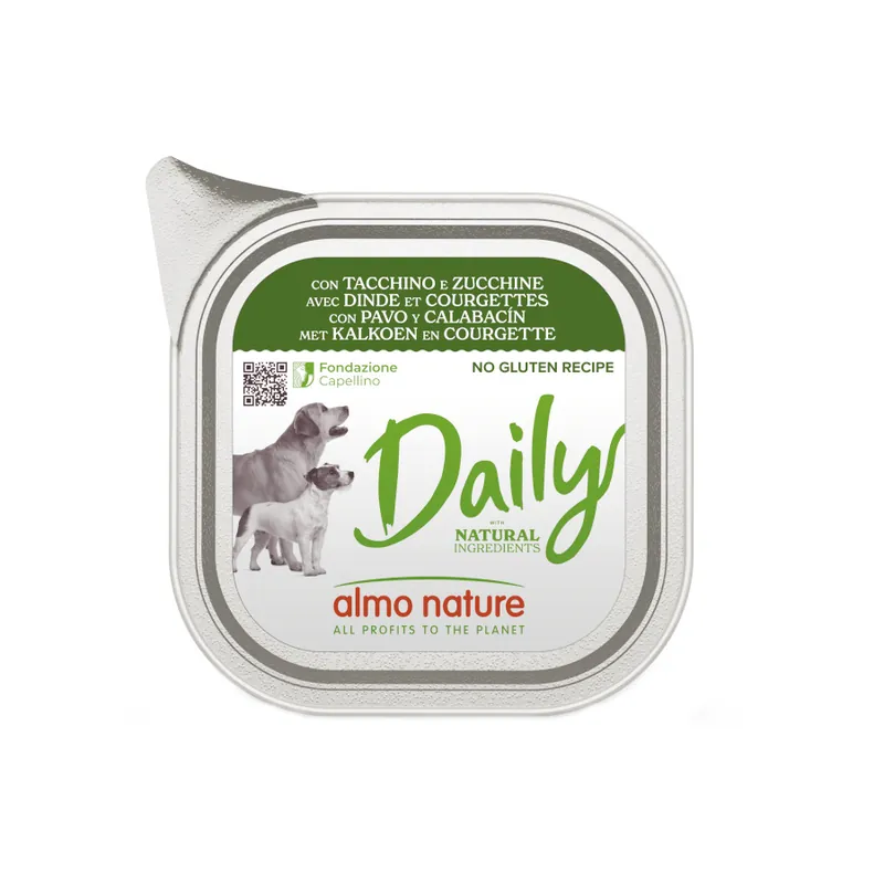 Almo Nature Bio Organic Maintenance con Pavo y Calabacín tarrina para perros Certificado