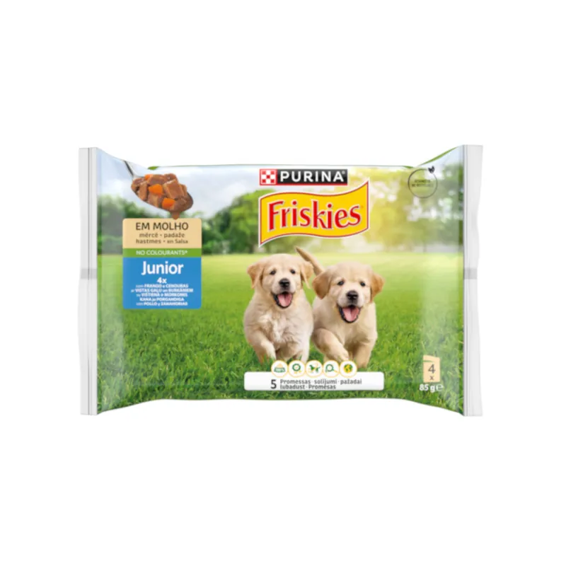 Purina Friskies Comida Humeda para perros jóvenes, con pollo y zanahoria Promoción Exclusiva