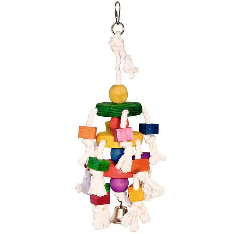 A Buen Precio Kerlb Loros Juguete Madera y Cuerda 35cms