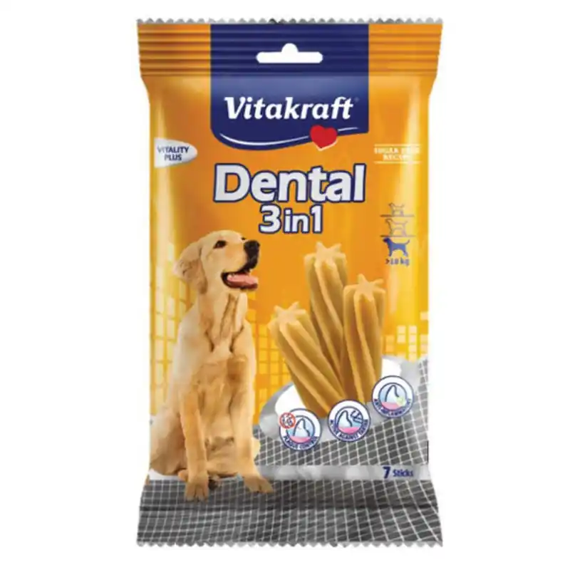 Barato Vitakraft Dog Snack Dental 3 en 1 7 Sticks 180gr Perro +10kg