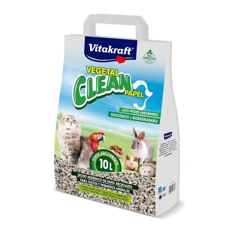 Vitakraft Vegetal Clean Papel Lecho Vegetal para animales Promoción Exclusiva
