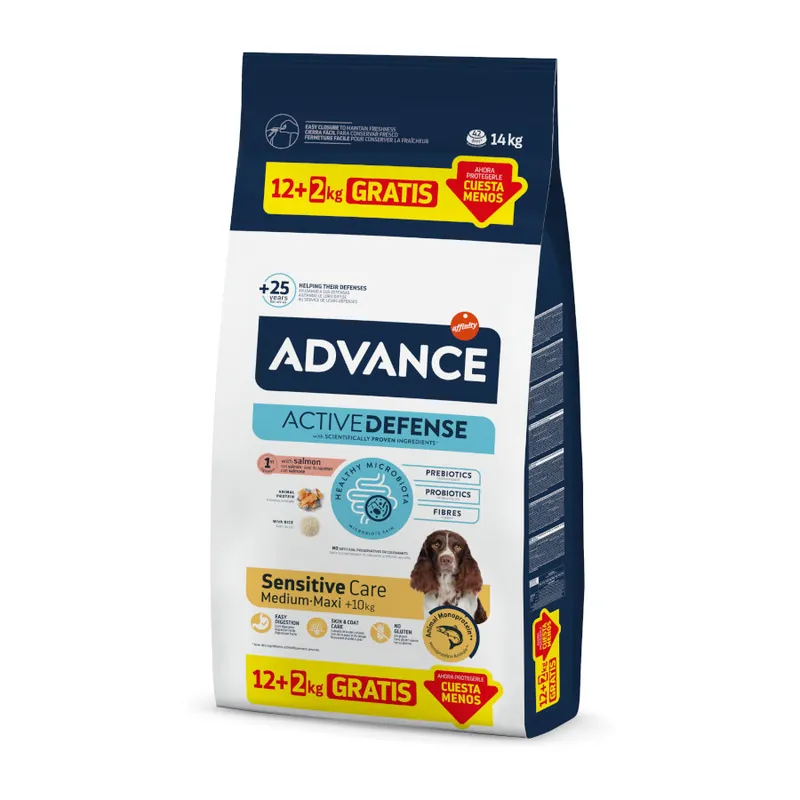 Advance Active Defense Medium Maxi Sensitive Salmón y Arroz pienso para perros Rebajas