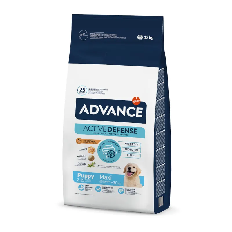 Advance Active Defense Maxi Puppy Pollo y Arroz pienso para perros Más Vendido