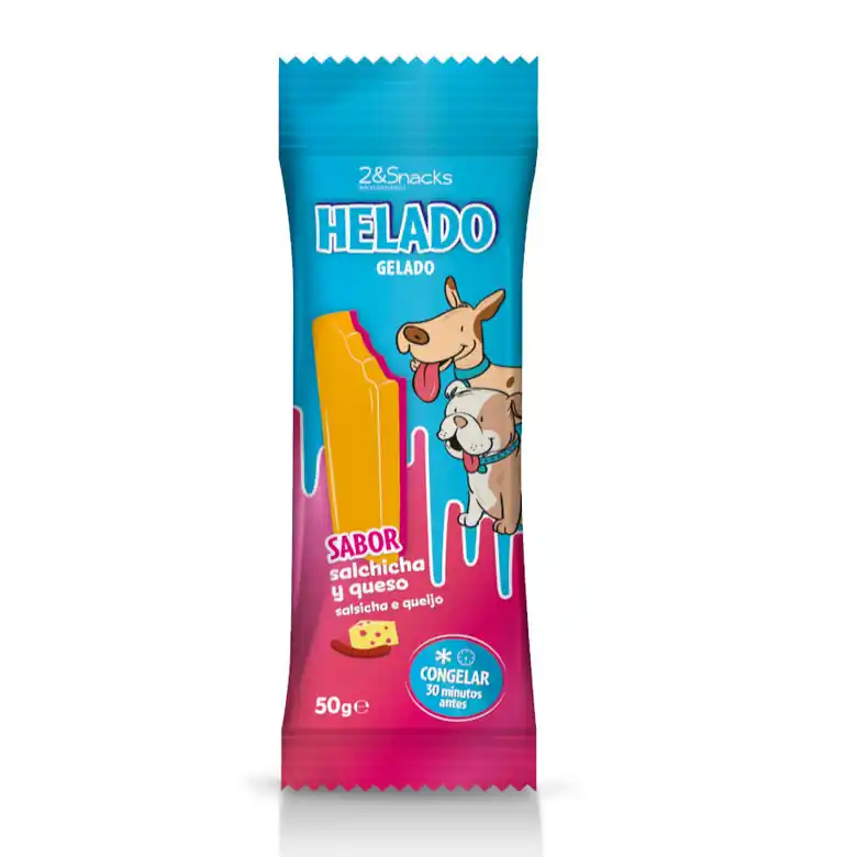 2&Snacks Helado de Salchicha y Queso para perros Compra Ahora