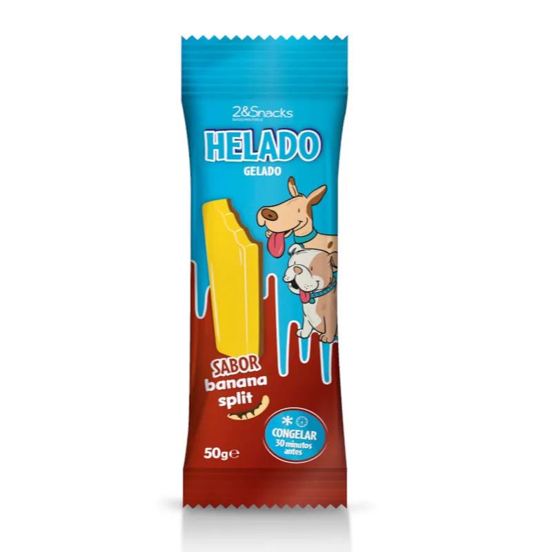 2&Snacks Helado de Banana Split para perros Certificado
