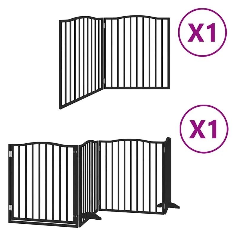 Compra Ahora vidaXL Puerta Madera Negra para perros