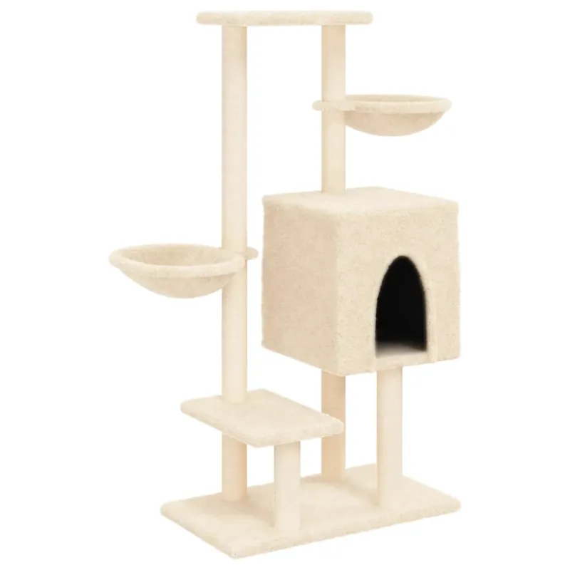 A Buen Precio vidaXL Rascador con postes sisal color crema para Gatos