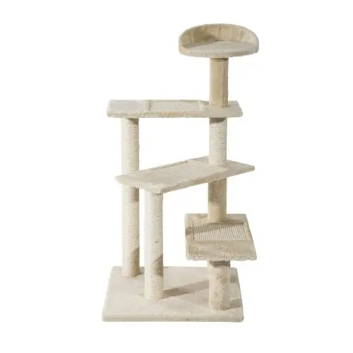 Árbol rascador PawHut para gatos color Beige Descuento